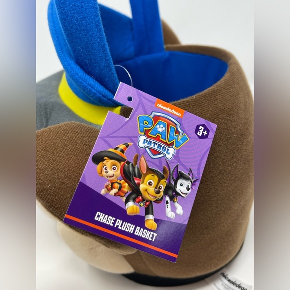 PAW PATROL: Chase Plush, Large 3D Basket. Nickelodeon. NEW - Picture 4 of 9